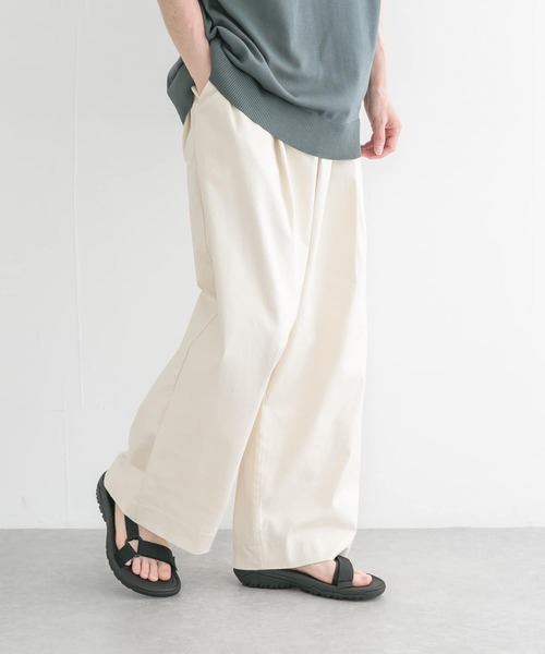 UR Lab.（アーバンリサーチラボ）の「UR Lab.　タックワイドパンツ（その他パンツ・メンズ・ブラック/オフホワイト/グレー・MEDIUM/LARGE）」の2枚目の写真