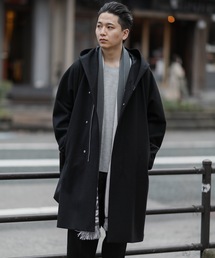 ATTACHMENT | CASHMERE BREND CLOTH 3LAYER ZIPUP HOODED COAT(モッズコート)