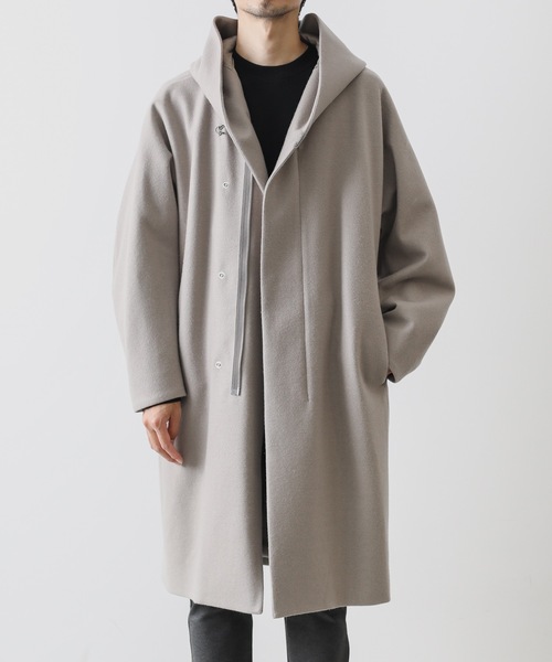 00s attachment zip up p coat Napoléon セール】CASHMERE BREND CLOTH 3LAYER ZIPUP HOODED COAT（モッズ