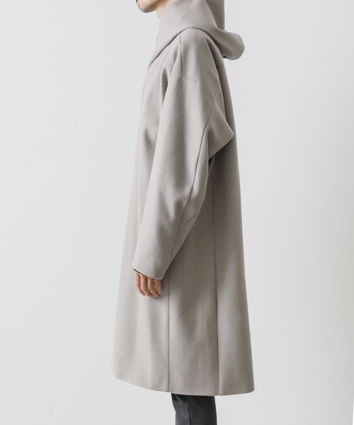 ATTACHMENT（アタッチメント）の「CASHMERE BREND CLOTH 3LAYER ZIPUP HOODED COAT（モッズコート・メンズ・ブラック/ベージュ・1/2/3）」の20枚目の写真