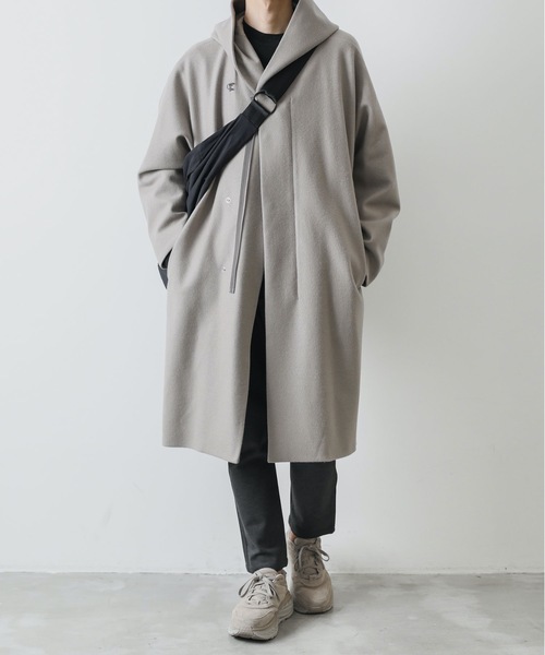 バーシスブルック シルク リネン ミリタリー モッズコート 灰1222K▲ バーシスブルック シルク リネン ミリタリー モッズコート 灰1222K