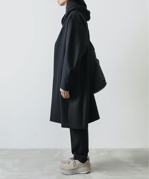 セール】CASHMERE BREND CLOTH 3LAYER ZIPUP HOODED COAT（モッズ