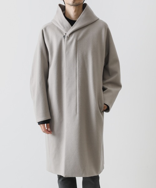 ATTACHMENT（アタッチメント）の「CASHMERE BREND CLOTH 3LAYER ZIPUP HOODED COAT（モッズコート・メンズ・ブラック/ベージュ・1/2/3）」の22枚目の写真