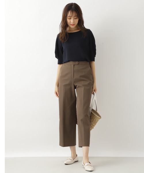 NATURAL BEAUTY BASIC（ナチュラルビューティーベーシック）の「[洗える]タックスリーブブラウス五分袖/0171110515（シャツ/ブラウス・レディース・グレー/ライトグリーン/ネイビー・SMALL/MEDIUM）」の16枚目の写真