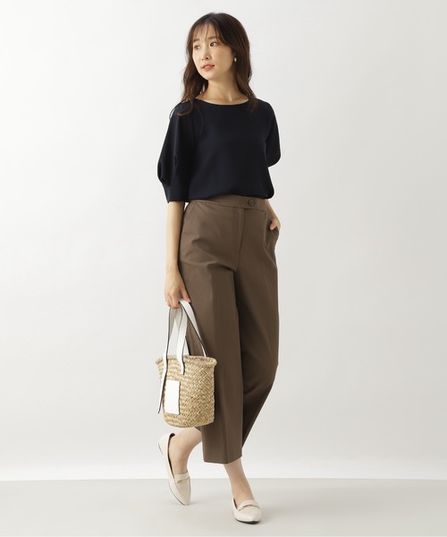 NATURAL BEAUTY BASIC（ナチュラルビューティーベーシック）の「[洗える]タックスリーブブラウス五分袖/0171110515（シャツ/ブラウス・レディース・グレー/ライトグリーン/ネイビー・SMALL/MEDIUM）」の17枚目の写真