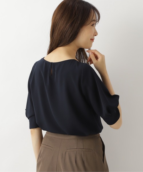 NATURAL BEAUTY BASIC（ナチュラルビューティーベーシック）の「[洗える]タックスリーブブラウス五分袖/0171110515（シャツ/ブラウス・レディース・グレー/ライトグリーン/ネイビー・SMALL/MEDIUM）」の19枚目の写真