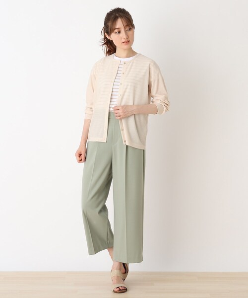 DRESKIP（ドレスキップ）の「◆UVカット　シアー丸首カーディガン（カーディガン/ボレロ・レディース・ライトベージュ/オフホワイト/ピンク系/ブラック・04/02/03）」の9枚目の写真