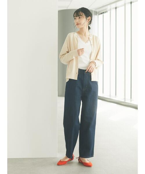 CRAFT STANDARD BOUTIQUE（クラフトスタンダードブティック）の「Vネックレースタンクトップ　＊（タンクトップ・レディース・ホワイト/ブラック/モカ/ミント/カーキ・M/L）」の15枚目の写真