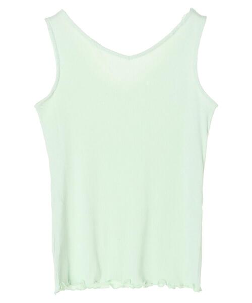 CRAFT STANDARD BOUTIQUE（クラフトスタンダードブティック）の「Vネックレースタンクトップ　＊（タンクトップ・レディース・ホワイト/ブラック/モカ/ミント/カーキ・M/L）」の17枚目の写真