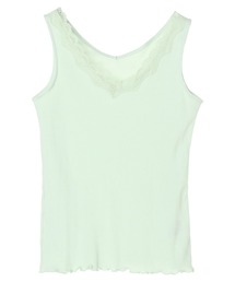 Vネックレースタンクトップ *