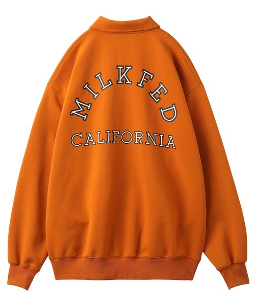 MILKFED.(ミルクフェド)の「ARCH LOGO BLOUSON(ブルゾン・レディース・チャコール/オレンジ・ONE SIZE)」の10枚目の写真
