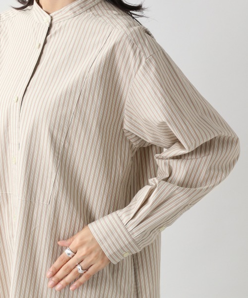 RAGEBLUE（レイジブルー）の「ストライプシャツワンピース/203136（シャツワンピース・レディース・ベージュ/ブルー・FREE）」の6枚目の写真
