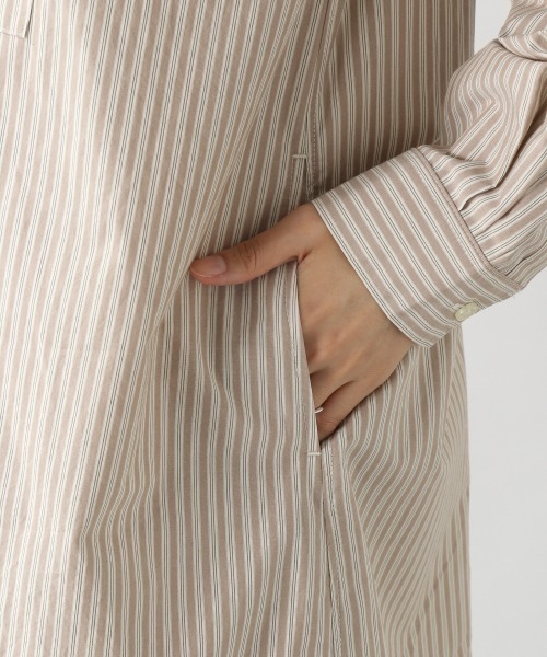 RAGEBLUE（レイジブルー）の「ストライプシャツワンピース/203136（シャツワンピース・レディース・ベージュ/ブルー・FREE）」の14枚目の写真