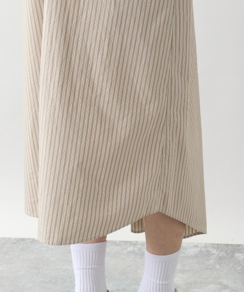 RAGEBLUE（レイジブルー）の「ストライプシャツワンピース/203136（シャツワンピース・レディース・ベージュ/ブルー・FREE）」の8枚目の写真