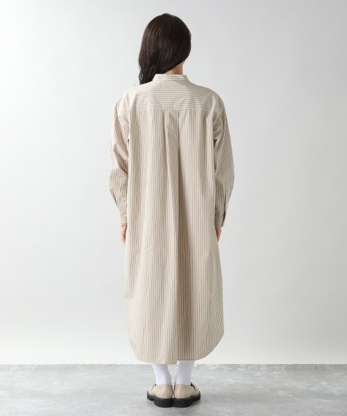RAGEBLUE（レイジブルー）の「ストライプシャツワンピース/203136（シャツワンピース・レディース・ベージュ/ブルー・FREE）」の15枚目の写真