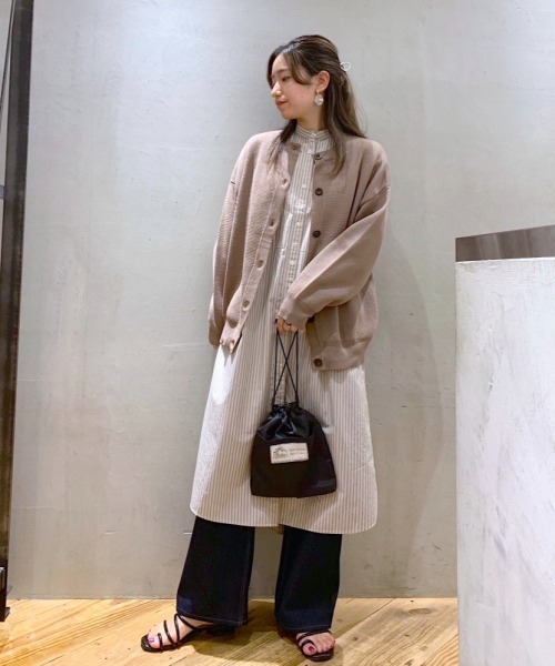 RAGEBLUE（レイジブルー）の「ストライプシャツワンピース/203136（シャツワンピース・レディース・ベージュ/ブルー・FREE）」の19枚目の写真