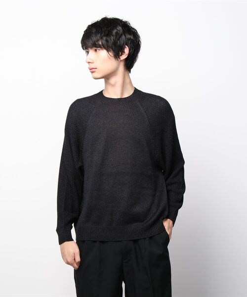 DESCENTE(デサント)の「【RE:DESCENTE SEED100 】ホールガーメントニット“リラックス” / Wholegarment Sweater "Relax"(ニット/セーター・メンズ・ホワイト/ブラック・MEDIUM/LARGE)」の3枚目の写真