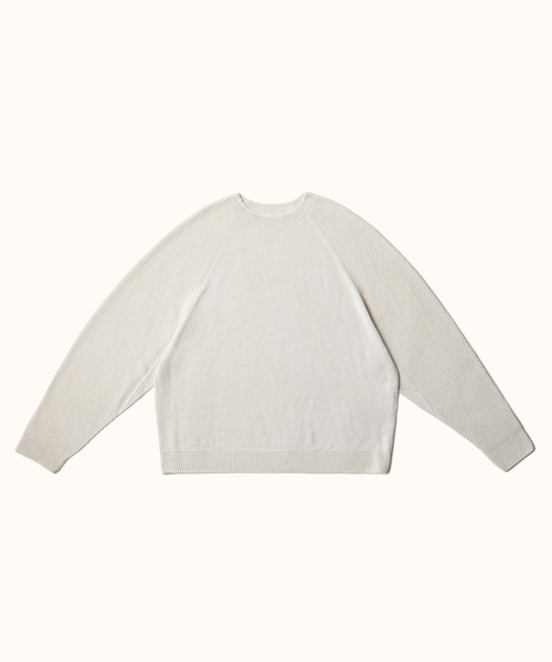 DESCENTE(デサント)の「【RE:DESCENTE SEED100 】ホールガーメントニット“リラックス” / Wholegarment Sweater "Relax"(ニット/セーター・メンズ・ホワイト/ブラック・MEDIUM/LARGE)」の4枚目の写真