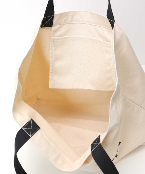 SILAS（サイラス）の「SILAS AND MARIA BIG TOTE BAG サイラス アンド マリア ビッグトートバッグ（トートバッグ・メンズ・ホワイト/ブラック・ONE SIZE）」の4枚目の写真