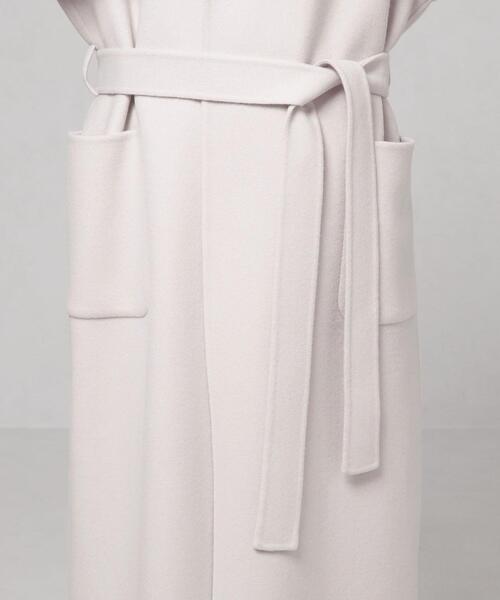 closet story（クローゼットストーリー）の「＜closet story（クローゼットストーリー）＞ミカエシ ノーカラー ガウンコート（ノーカラーコート・レディース・ライム/ネイビー/ライトグレー・FREE）」の20枚目の写真