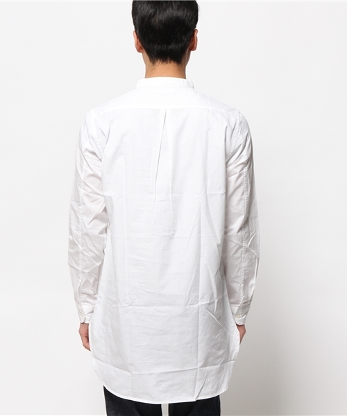 WEGO（ウィゴー）の「WEGO/バンドカラーロングシャツ（シャツ/ブラウス・メンズ・ホワイト/ネイビー・LARGE/MEDIUM）」の5枚目の写真