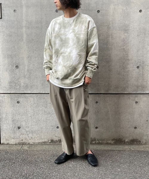 natto(ナット)の「【ユニセックスアイテム】tie dye pullover sweat / オーバーサイズタイダイ柄スウェット(スウェット・メンズ・カーキ・FREE)」の7枚目の写真