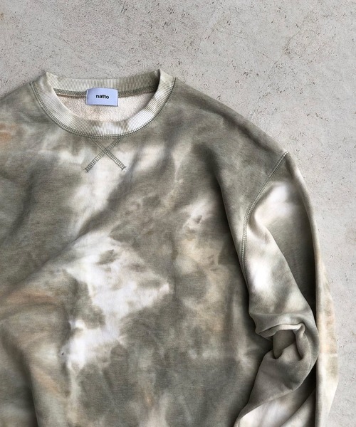 natto(ナット)の「【ユニセックスアイテム】tie dye pullover sweat / オーバーサイズタイダイ柄スウェット(スウェット・メンズ・カーキ・FREE)」の15枚目の写真