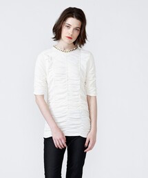 LOVELESS | チェーンネックハーフスリーブプルオーバー(ニット/セーター)