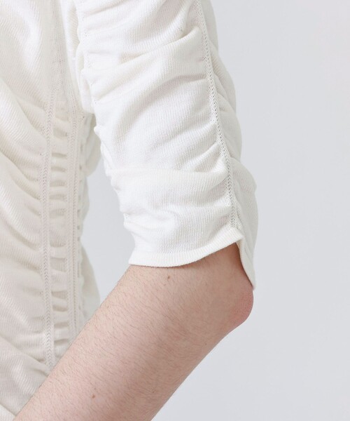 LOVELESS（ラブレス）の「チェーンネックハーフスリーブプルオーバー（ニット/セーター・レディース・オフホワイト/ブラック・34/36）」の12枚目の写真