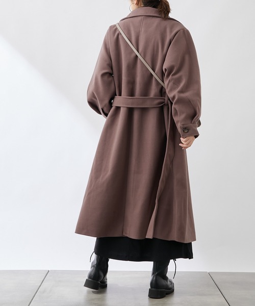 COLONY 2139（コロニートゥーワンスリーナイン）の「ニットモッサベルト付スタンドカラーロングコート（トレンチコート・レディース・アイボリー/ブラック/モカ・MEDIUM/LARGE）」の5枚目の写真