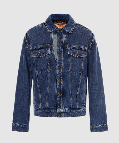 Y/Project(ワイプロジェクト)の「CLASSIC PEEP SHOW DENIM JACKET(デニムジャケット・メンズ・ネイビー系・S/XS)」の1枚目の写真