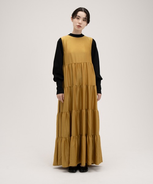 ノースリーブティアードロングワンピース（ワンピース）｜PERNA