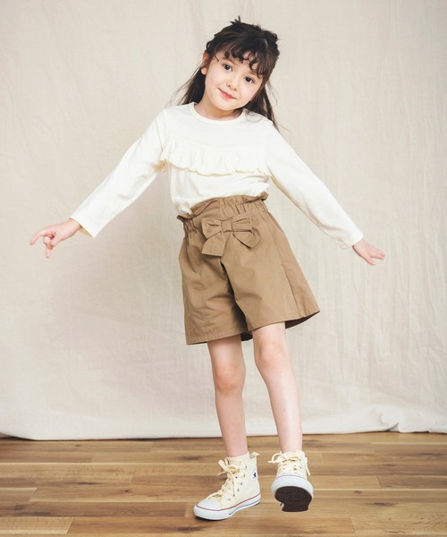 BRANSHES（ブランシェス）の「ウエストリボンショートパンツ（その他パンツ・キッズ・キャメル/ブラック・90cm/100cm/120cm/130cm/140cm/110cm/150cm）」の14枚目の写真
