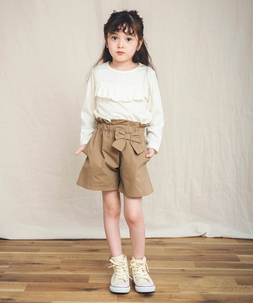 BRANSHES（ブランシェス）の「ウエストリボンショートパンツ（その他パンツ・キッズ・キャメル/ブラック・90cm/100cm/120cm/130cm/140cm/110cm/150cm）」の20枚目の写真
