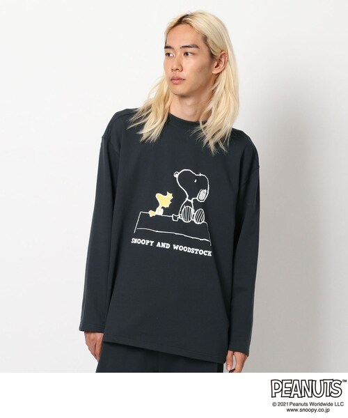 セール Peanuts ピーナッツ スヌーピー ウッドストック ワンマイルミニ裏毛トップス ルームウェア パジャマ Snoopy スヌーピー のファッション通販 Zozotown