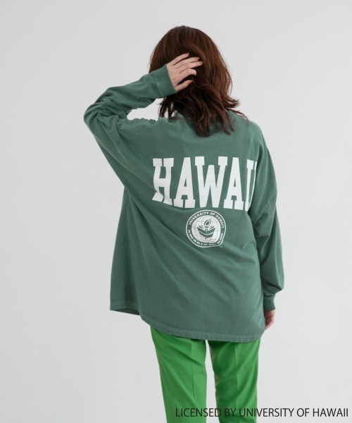 yuw(ユウ)の「HAWAII スウェット 952727(スウェット・レディース・グリーン・X-LARGE)」の4枚目の写真