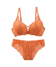 Mon cher pigeon*（モンシェルピジョン）の「【編み上げ風できゅっと谷間】ブラジャー＆ショーツ セット Trier bouquet/トリエブーケ A~F（ブラ&ショーツ）」