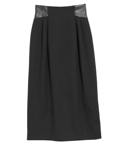 ELENDEEK（エレンディーク）の「フェイクレザーミックスＩラインスカート（スカート・レディース・ブラウン/ブラック/ラベンダー・02/01）」の12枚目の写真