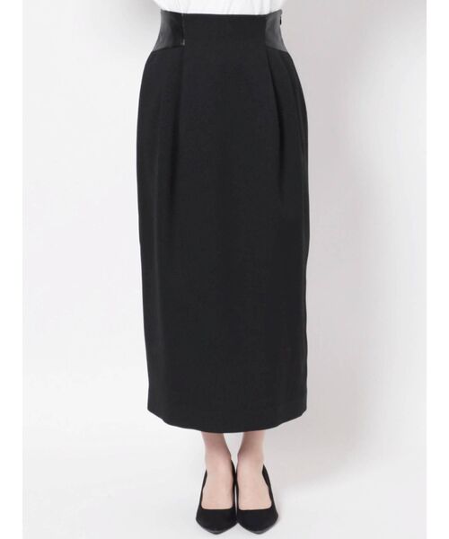 ELENDEEK（エレンディーク）の「フェイクレザーミックスＩラインスカート（スカート・レディース・ブラウン/ブラック/ラベンダー・02/01）」の11枚目の写真