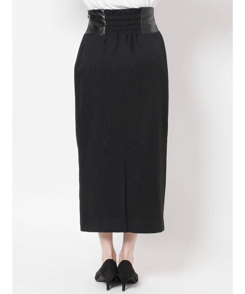 ELENDEEK（エレンディーク）の「フェイクレザーミックスＩラインスカート（スカート・レディース・ブラウン/ブラック/ラベンダー・02/01）」の9枚目の写真