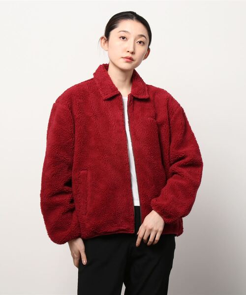 RVCA(ルーカ)の「RVCA レディース SAVAGE JACKET ジャケット【2021年秋冬モデル】/ルーカブルゾン(ブルゾン・レディース・ホワイト×ネイビー/エンジ・SMALL/MEDIUM/X-SMALL)」の1枚目の写真