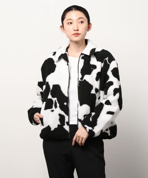 RVCA(ルーカ)の「RVCA レディース SAVAGE JACKET ジャケット【2021年秋冬モデル】/ルーカブルゾン(ブルゾン・レディース・ホワイト×ネイビー/エンジ・SMALL/MEDIUM/X-SMALL)」の2枚目の写真
