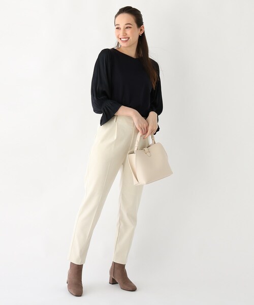 index（インデックス）の「◆DELEGANT起毛ツイルテーパードパンツ【WEB限定サイズ】（スーツパンツ・レディース・ネイビー/ベビーピンク/オフホワイト/ベージュ系その他4・40/38/36/42）」の15枚目の写真