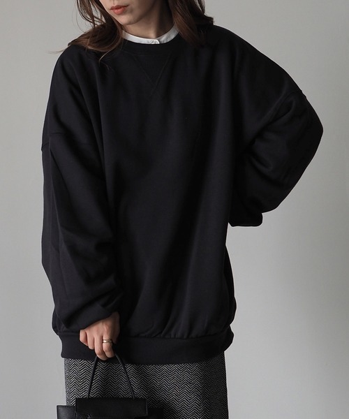 Riberry（リベリー）の「裏起毛ビッグスウェットプルオーバー（スウェット・レディース・アイボリー/スミクロ/ブラウン/モカ/ベージュ/ラベンダー/ライトグリーン・FREE）」の17枚目の写真