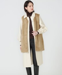 LOVELESS | 【otona MUSE掲載商品】ファーベストレイヤードコート(ステンカラーコート)