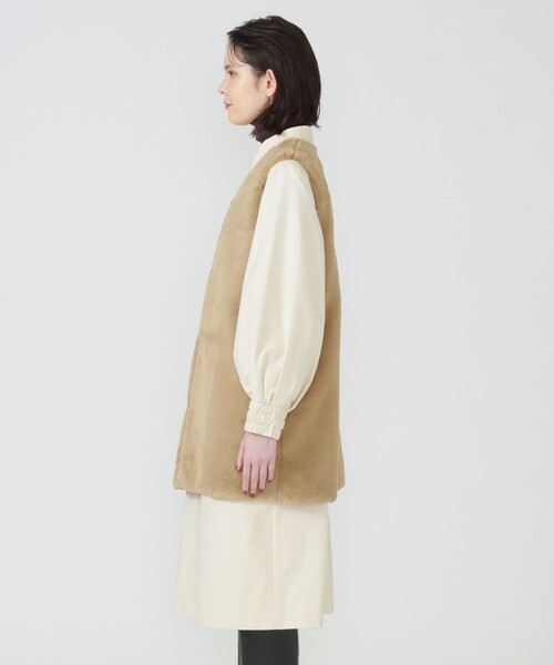 LOVELESS(ラブレス)の「ファーベストレイヤードコート(ステンカラーコート・レディース・ベージュ系その他・36/34)」の13枚目の写真