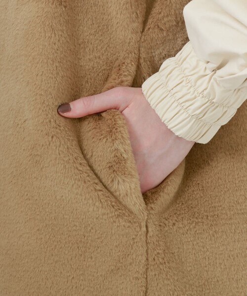 LOVELESS(ラブレス)の「ファーベストレイヤードコート(ステンカラーコート・レディース・ベージュ系その他・36/34)」の12枚目の写真