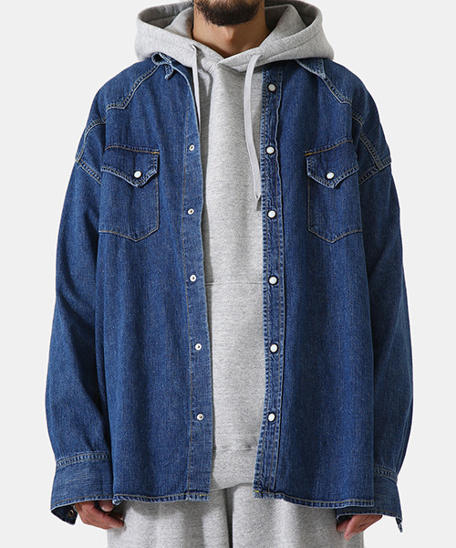 レミレリーフ ネイビーレーベル デニムシャツ RN22293232AK REMI RELIEF NAVY LABEL（レミレリーフネイビーレーベル）の