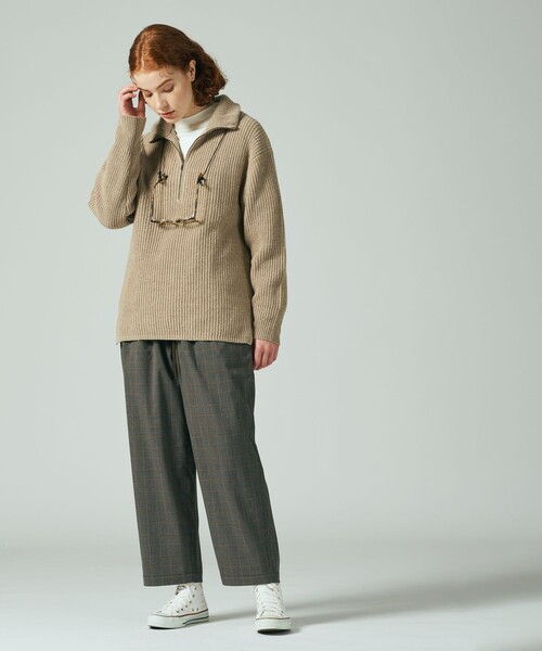 J.PRESS YORK STREET(ジェイプレスヨークストリート)の「【UNISEX】WINTERハーフZIP ニット(ニット/セーター・メンズ・グレー系/グリーン系/ネイビー系/黄土色系・SMALL/MEDIUM/LARGE)」の6枚目の写真
