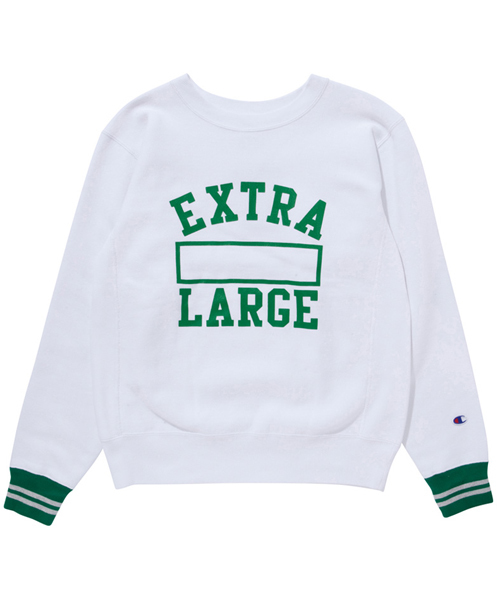 Champion（チャンピオン）の「XLARGE×Champion COLLEGIATE CREW NECK / チャンピオン（スウェット・メンズ・アッシュ/ブラック/ホワイト・LARGE/SMALL/MEDIUM/X-LARGE）」の2枚目の写真